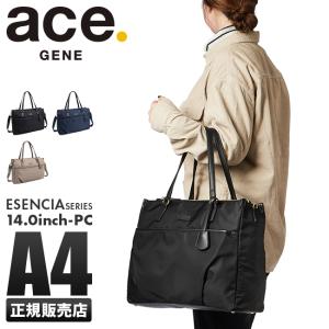 ace. GENE LABEL エース ジーン トートバッグ レディース 通勤 肩掛け