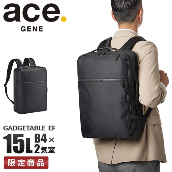 5年保証 限定品 エース ジーン ビジネスリュック メンズ 50代 40代 通勤 拡張 15L ビジ...