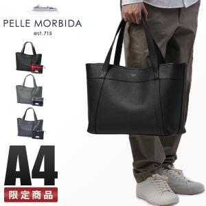 PELLE MORBIDA トートバッグ　黒　トップジップ　本革　A4可 PELLE MORBIDA（ペッレ モルビダ） 最大46%☆12/19〜 トートバッグ