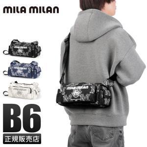 商品レビューで+5%｜ミラミラン ミニショルダーバッグ メンズ レディース ブランド 軽量 斜めがけ 小さめ コンパクト 横型 薄型 スリム B6 デニーモ mila milan Denimo 264121 ミラミラン ミニショルダーバッグ メンズ レディース ブランド 軽量 斜