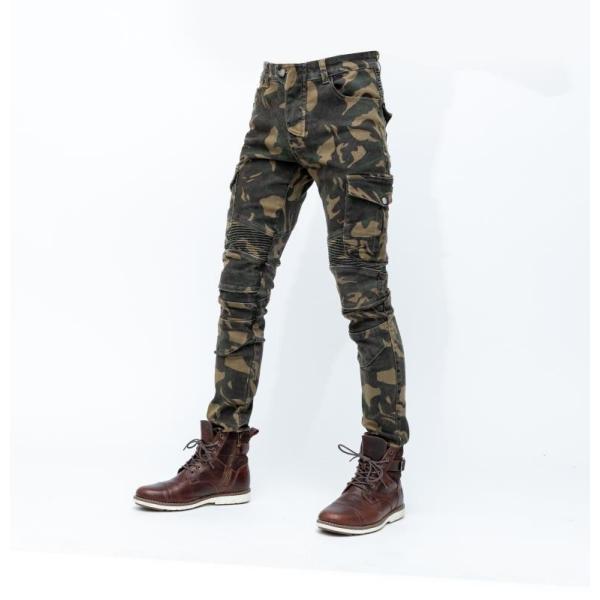 [BICOOL]　バイクウエア　デニム　オリジナルバイクパンツ　ズボン　夏用通気　摩耗性　カラー/サ...