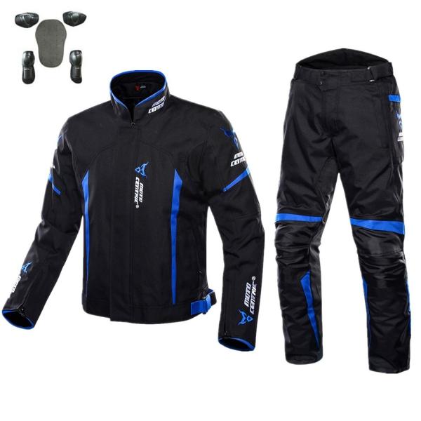 [MOTO CENTRIC]　バイク用メンズ　オックスフォード布　ジャケット&amp;パンツ上下セット　イン...