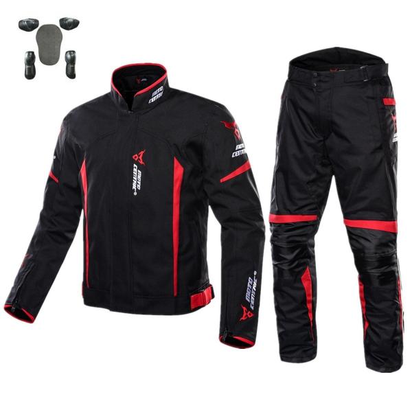 [MOTO CENTRIC]　バイク用メンズ　オックスフォード布　ジャケット&amp;パンツ上下セット　イン...