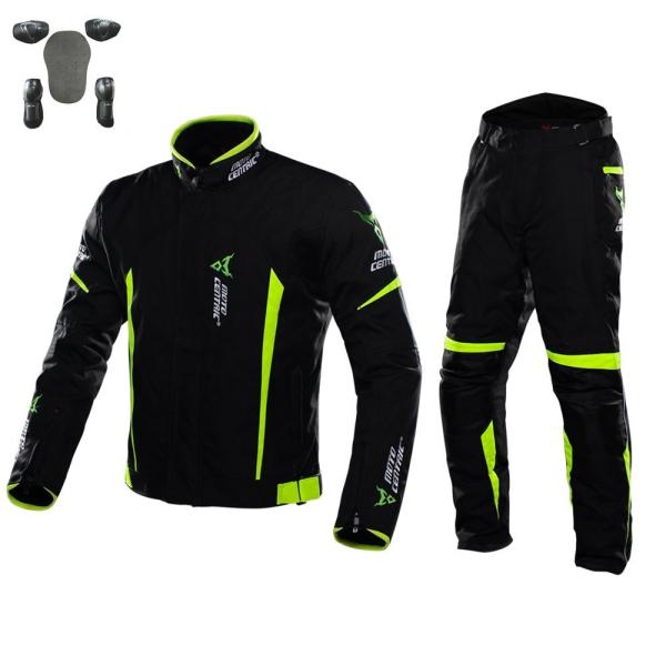 [MOTO CENTRIC]　バイク用メンズ　オックスフォード布　ジャケット&amp;パンツ上下セット　イン...