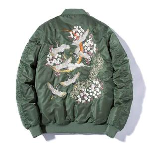 【横須賀】［極美品］US NAVY スカジャン ヨコスカ ヨコスカ] 男女兼用 US・NAVY刺繍マーク スカジャン リバーシブル