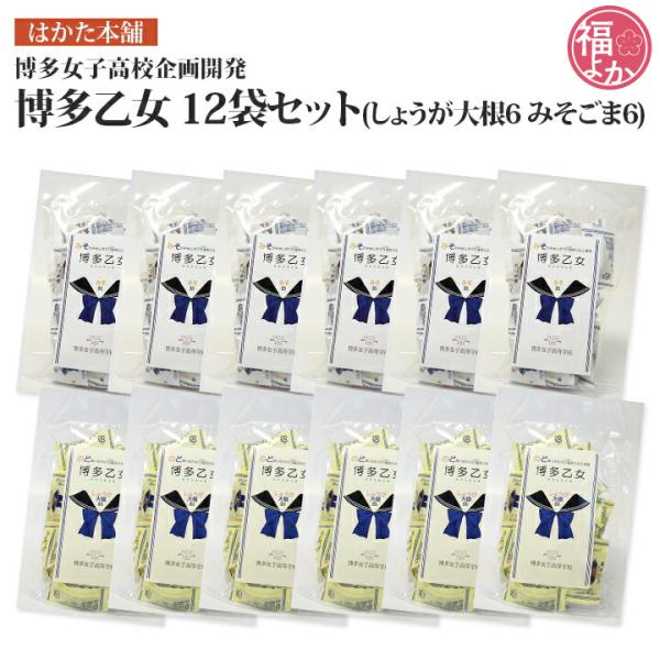 博多乙女 12袋セット(しょうが大根6 みそごま6) 博多女子高校企画開発【送料無料】はかた本舗 九...