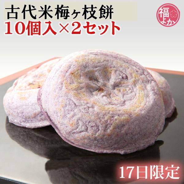 和菓子 古代米梅ヶ枝餅 10個2箱 毎月17日限定 太宰府名物 かさの家 福よかマーケット