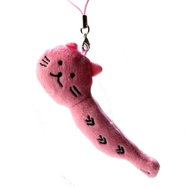 ご当地ストラップ　ししゃもねこ　マスコット（小）ピンク　徳島うまれ　徳島そだち