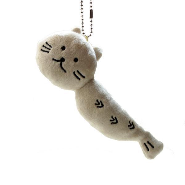 ご当地　ししゃもねこ　マスコット（大）ベージュ　徳島うまれ　徳島そだち