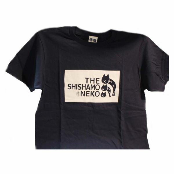 ご当地キャラクター ししゃもねこ FACE Tシャツ （カラー：インディゴ）（サイズ：S）
