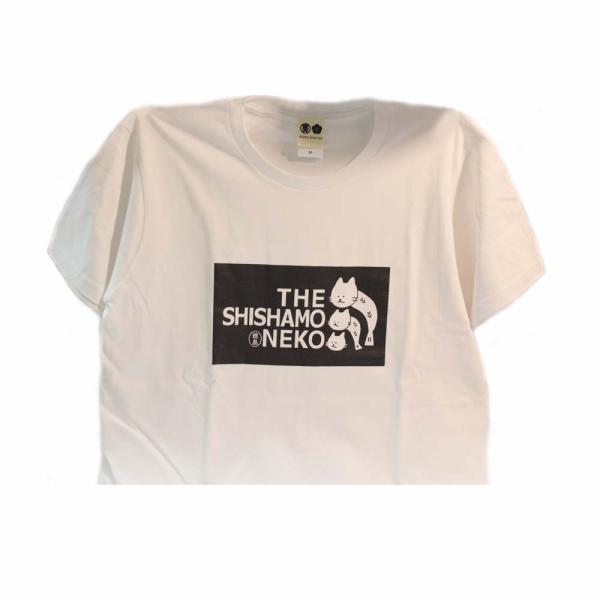 ご当地キャラクター ししゃもねこ FACE Tシャツ （カラー：ホワイト）（サイズ：LL）