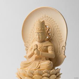 仏像 大日如来 座像 ヒノキ製 丸座 1.8寸...の詳細画像2