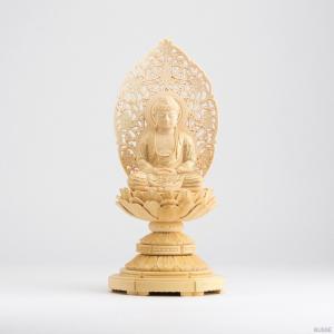 桧木 蓮華台座 座釈迦 増台付 1.8寸 : お仏壇・お位牌の貴志祢苑