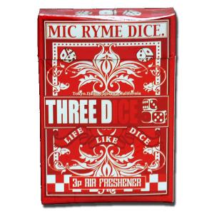 THREE DICE 3p BOX AIR FRESHENER  RED サーフィン雑貨｜bussel