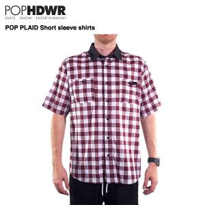 POP HDWR POP PLAID Short Sleeve Shirts /ポップヘッドウエア チェックシャツ 2014model｜bussel