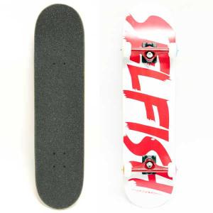 SELFISH skateboards Logo STREET SERIES 7.875Wht/Red コンプリート(完成品) セルフィッシュスケートボード｜bussel