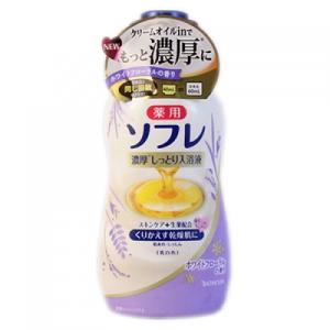 【医薬部外品】薬用ソフレ  濃厚しっとり入浴液  ホワイトフローラルの香り  ボトル  480ml｜busshouzan