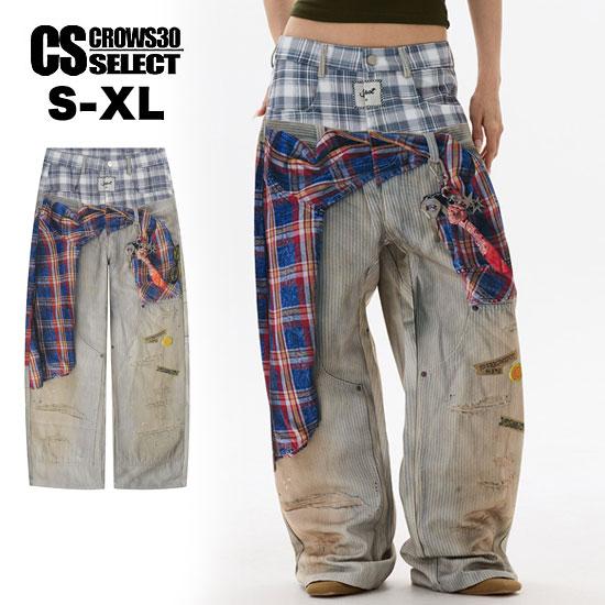 オラオラ系 オラオラ系 デニムパンツ メンズ オラオラ系 ファッション 大人 スタイル ヤンキー  ...