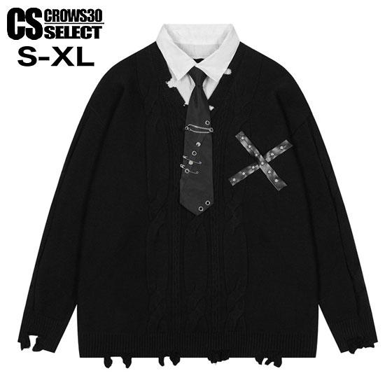 オラオラ系 V系 ニットソー メンズ オラオラ系 ファッション 大人 スタイル ヤンキー  チンピラ...