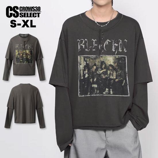 オラオラ系 V系 ロングTシャツ メンズ オラオラ系 ファッション 大人 スタイル ヤンキー  チン...