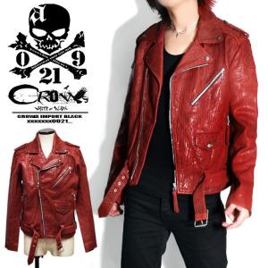 鋲ジャン メンズ スタッズ付き ロックスター レザージャケット