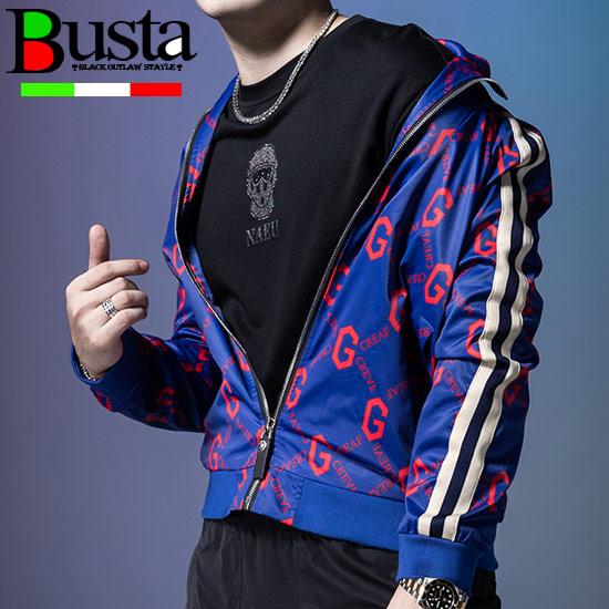 ジャージジャケット メンズ オラオラ系 トラックジャケット チェック  ブルゾン 青 赤 イタリアン...