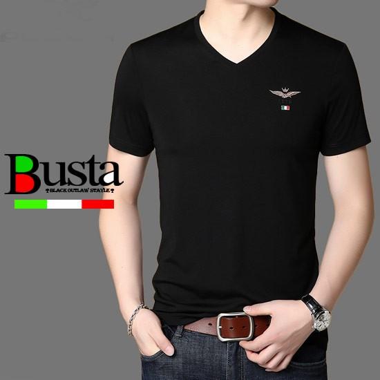 Tシャツ メンズ オラオラ系 Vネック エンブレム ウイング 羽 刺繍 インポート オラオラ系 悪羅...