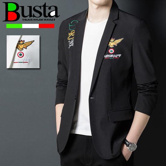 テーラードジャケット メンズ オラオラ系 ジャケット 刺繍 エンブレム アウター インポート お兄系...