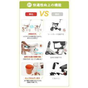 子供用三輪車 折りたたみ 7in1 押し棒付 ...の詳細画像2