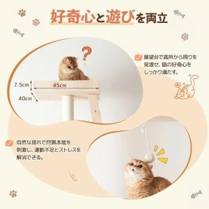 キャットタワー 木製 190cm 宇宙船2個付...の詳細画像3