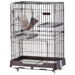 BTM 猫 ケージ キャットケージ ペットケージ キャスター付 猫ゲージ