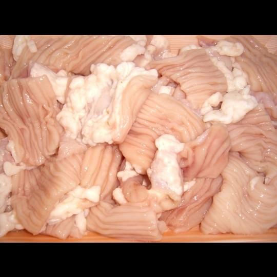国産牛シマ腸【大腸】（西日本産）　カット（500g入）