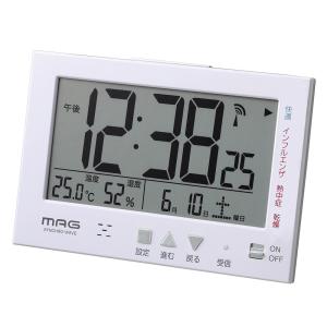 MAG(マグ) 目覚まし時計 カッシーニ 非電波 デジタル T-726WH-Z 白