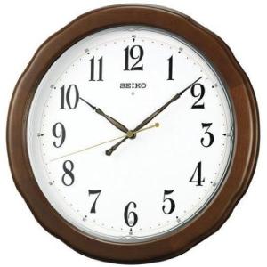 SEIKO（セイコー） 電波クロック ブラウン 木枠 壁掛け時計 : HD Yahoo