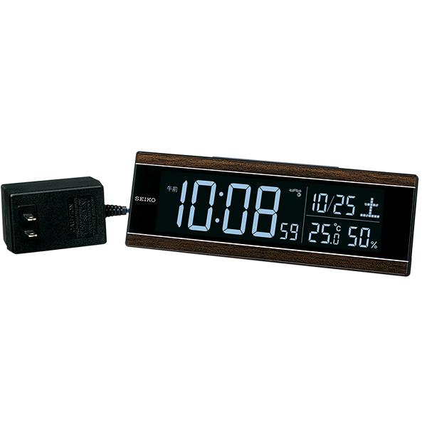 目覚まし時計 置き時計 温度湿度計 電波時計 SEIKO セイコー クロック DL306B デジタル