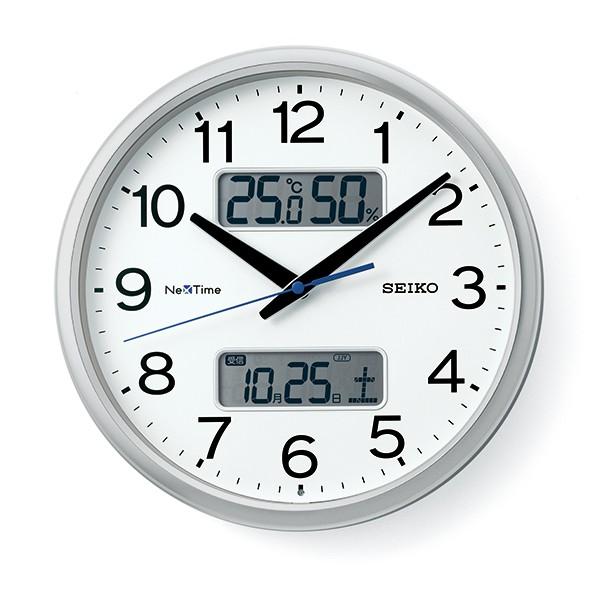 掛け時計 壁掛け時計 温度湿度計 日付表示 電波時計 SEIKO セイコー クロック ZS251S ...
