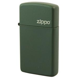 ジッポー ライター スリムサイズ マットカラーシリーズ グリーンマット 1013zippo1627zl｜butler