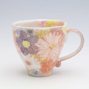 工房ゆずりは カップ＆ソーサー 平安京花 瀬戸焼 花柄 優しい感性 女性