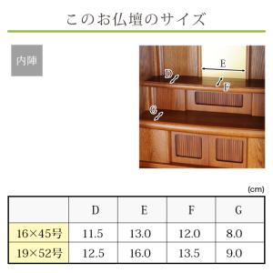 床置きモダン仏壇「ふよう ライト ダーク 16...の詳細画像3
