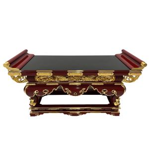 仏具 寺院用 各宗派 須弥型前机 通彫 金具打...の詳細画像5