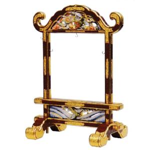 寺院仏具】黒塗り 椅子式用の背高六角木魚台(磬子台)1.5尺 国内 寺院仏具】黒塗り 椅子式用の背高六角木魚台(磬子台)1.5尺 国内