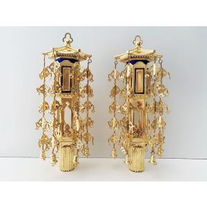 仏具 幢幡瓔珞 13寸 1対 純金箔 浄土宗 禅宗 天台宗 真言宗 各宗派