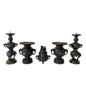 浄土真宗 本願寺派(西) 花鳥五具足 3.0寸 : 仏壇 仏具 lives web shop 