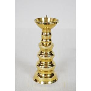 お仏壇のはせがわ ろうそく立て 仏具 真鍮「火立 新型 磨き 2.0」お