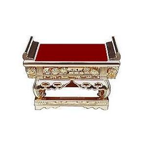 仏壇　仏具　前卓 浄土真宗本願寺派 西 仏具 卓 前三段 前卓 10.0寸 朱塗り : 仏壇職人