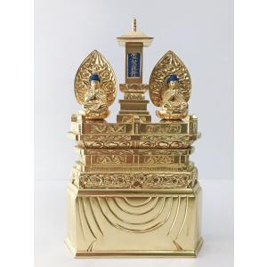 仏像 三宝尊 日蓮宗 純金箔 1.0寸 仏具の商品画像