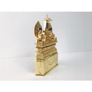 仏像 三宝尊 日蓮宗 純金箔 1.0寸 仏具の詳細画像3