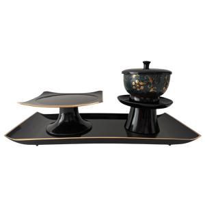 九谷焼 仏具 高茶台 湯呑 セット 朱 茶湯器 仏具セット : 仏壇職人 関