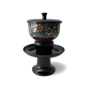 九谷焼 仏具 高茶台 湯呑 セット 朱 茶湯器 仏具セット : 仏壇職人 関