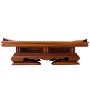 各宗派 寺院仏具 仏具 木魚台 欅 摺漆 17寸 1尺7寸 ケヤキ : 仏壇職人